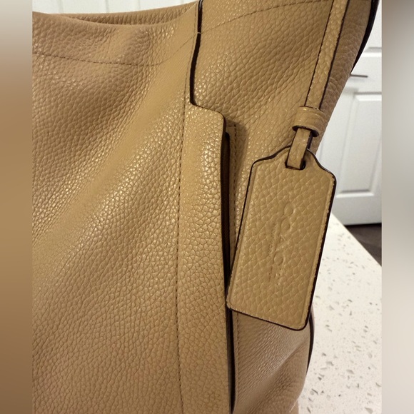 Coach Beige Leather Hobo Bag - Picture 2 of 8